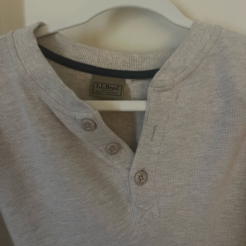 L.L. Bean Beige Henley